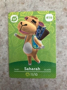 Tarjeta 416 Saharah Animal Crossing Amiibo Serie 5 Sin Usar Sin Escanear EE. UU. - Imagen 1 de 1