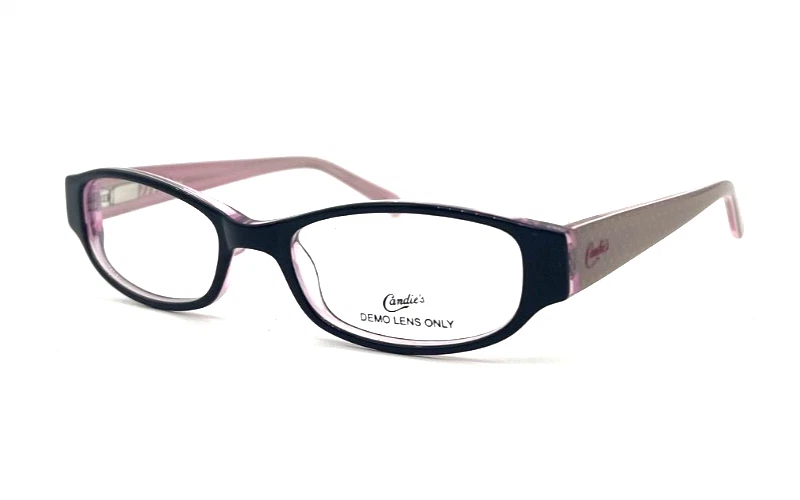 NEW CANDIE'S C PIXIE BLK BLACK PINK AUTHENTIC EYEGLASS FRAMES 47-16-130 - Image 1 of 4