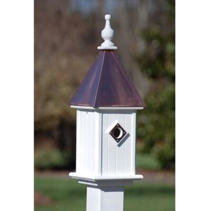 Fancy Home Products Blue Bird House Bright Copper 8" BH8-BC - Picture 1 of 1