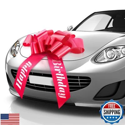 Mifflin-USA — бант с днем рождения — матовый красный, 23 дюйма — гигантская форма бабочки - Изображение 1 из 4