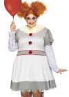Ladies Plus Size Leg Avenue Grey Creepy Clown Costume