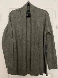 NEW w TAGS TAHARI SIZE LARGE HEATHER GREEN CASHMERE CARDIGAN SWEATER - Picture 1 of 4