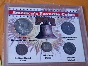 America's Favorite Coins Set 40% Silver Kennedy Half Dollar Mercury Dime Nickel - Picture 1 of 6