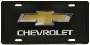 " Chevrolet " Bowtie Metal License Plate Tag NEW Embossed Garage - Picture 1 of 1