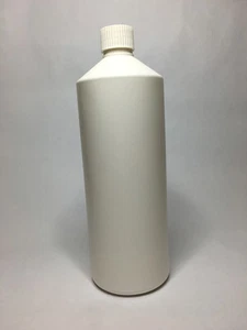 Empty 1000ml (1 Litre) White HDPE Plastic Bottle And Screw On Cap *ANY AMOUNT* - Picture 1 of 1
