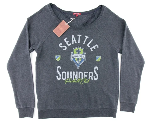 Mitchell & Ness Womens Large Crew Neck Sweatshirt Seattle Sounders FC Soccer Cover