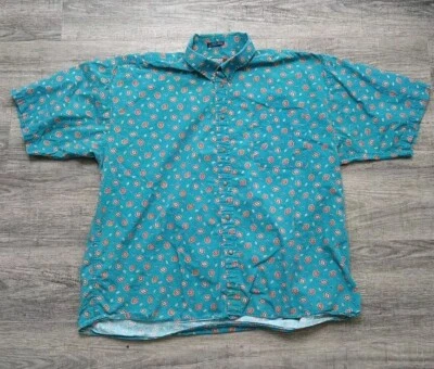 Camisa Outlaw Western Wear Para Hombres XL 1X Grande Verde AOP Vaquero Suroeste Clásica  Foto 1 de 4