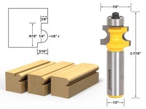 1/8" Radius Bullnose Bead Router Bit - 1/2" Shank - Yonico 13191 - Picture 1 of 1