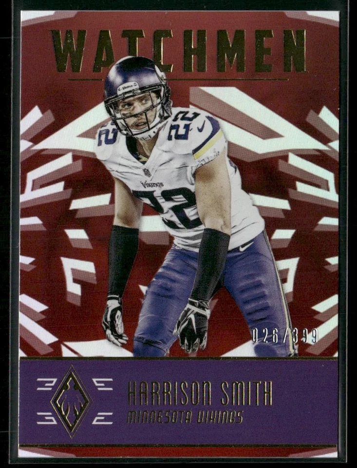 2016 Panini Phoenix Harrison Smith #WM-HS Watchman Red /399 Minnesota Vikings - Image 1 of 2