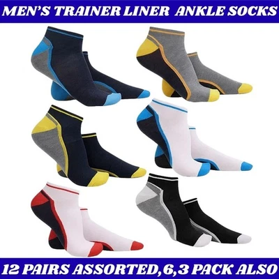 ROYAL DREAMS Mens Trainer Liner Ankle Socks Funky Designs Adults Sports Running Socks 791