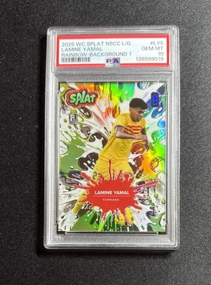 Lamine Yamal 2025 NSCC Wild Card Splat /10 Rainbow Graded PSA 10 - Изображение 1 из 2