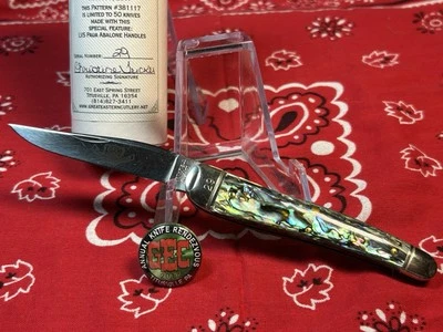 🔥НОВЫЙ GEC БОЛЬШОЙ ВОСТОЧНЫЙ СТОЛОВЫЙ ПРИБОР ПРОНУМЕРОВАННЫЙ АБАЛОНОМ 38 СПЕЦИАЛЬНЫЙ ДЖЕК НОЖ 381117🔥 - Изображение 1 из 4