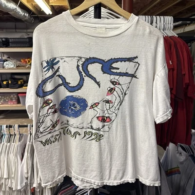 Camisa De Colección The Cure Grande Blanca Años 90 1992 Banda Concierto Deseo Gira Raro Arte de EE. UU. Foto 1 de 4