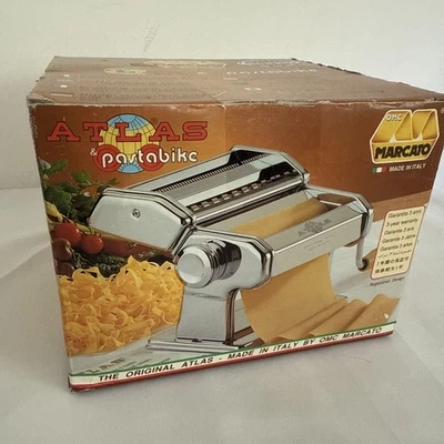 Marcato Atlas Máquina de Pasta Italia Modelo 150 Nueva en Caja con Instrucciones y Recetas Foto 1 de 4