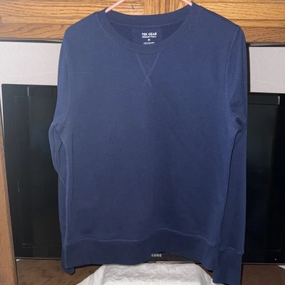 Tek Gear Women Medium Blue Pullover Scoop Neck Activewear Fleece Long Sleeve - Image 1 of 4