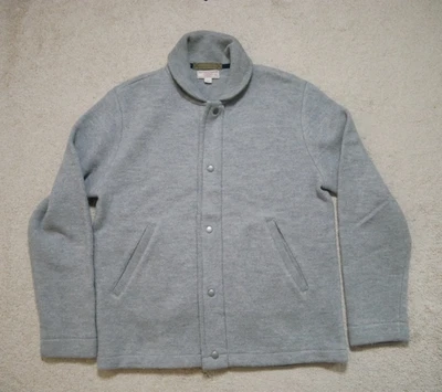 Chaqueta de cubierta de lana merino hervida J.Crew Wallace & Barnes Gris Mediana ¡EXCELENTE ESTADO! Foto 1 de 4