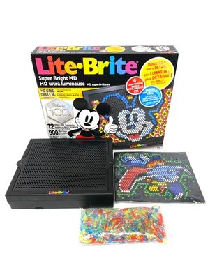 Lite-Brite Super Bright Disney Hasbro HD 100 Years Mickey Mouse Art Complete Set Foto 1 de 4