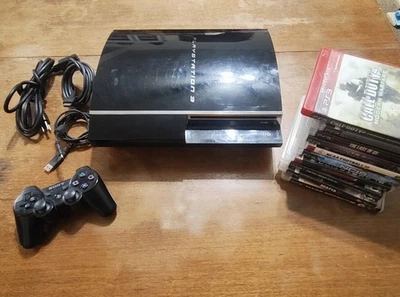PlayStation 3 60GB Backwards Compatible With 10 Games Everything Tested Working - Image 1 of 4