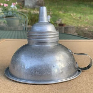 Imbuto a secco umido multiuso in latta filettata vintage con beccuccio rimovibile - Foto 1 di 7