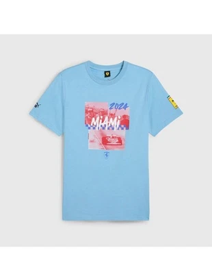 Мужская футболка Scuderia Ferrari F1 Team специальный выпуск Miami синяя 2024 XL - Изображение 1 из 4