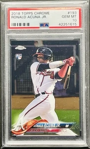 Ronald Acuña Jr. 2018 Topps Chrome Rookie #193 PSA 10 - Imagen 1 de 2
