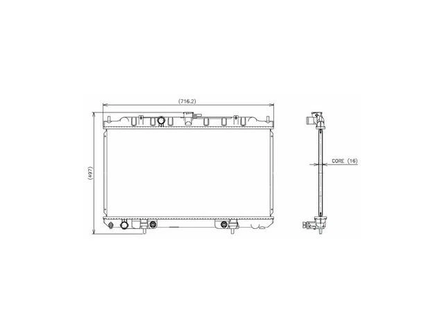 Radiador para radiador Nissan Sentra PM18J9 00-06 -- con densidad de aire acondicionado Foto 1 de 1