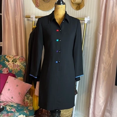 Spenser Jeremy Petites 100% Silk Black Sheath Dress Sz 4 P - Image 1 of 4