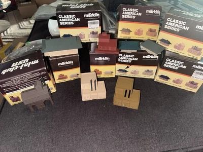 8 Vtg Z Scale Marklin Classic Feed Mill 2633 Factory 2632 Mine Head 2635 Freight - Image 1 of 4