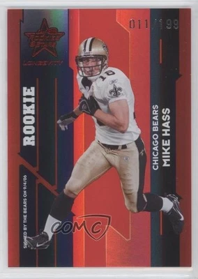 2006 Leaf Rookies & Stars Longevity Rookie Ruby /199 Mike Hass #176 RC - Image 1 of 2
