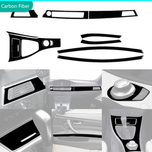 11Pcs Glossy Piano Black Full Inteior Dash Trim Kits For BMW 3 Series E90 05-12 - Picture 1 of 10