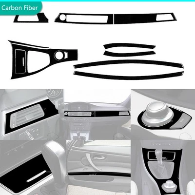 Kits completos de molduras de tablero interior negro brillante para piano de 11 piezas para BMW Serie 3 E90 05-12 Foto 1 de 4
