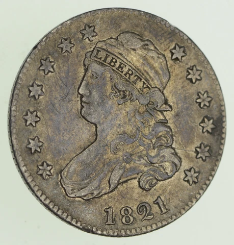 1821 Capped Bust Quarter - Circulated *8136 Cover