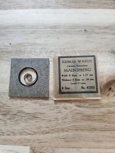 Illinois Factory Mainspring #47355 for 8 Size 17 Inches - Steel - Picture 1 of 2