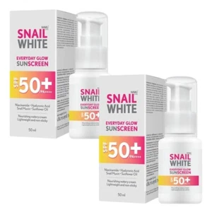 2x Snail White Everyday Glow Sunscreen SPF 50+/PA++++ Sun Protection 50ml - Picture 1 of 14
