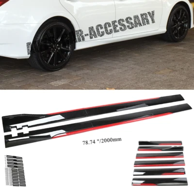 For LEXUS GS350 ES300h 78.7" Red Side Skirt Extension Body Kit Lip Splitters Foto 1 de 4