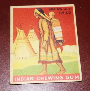 1933 Goudey Squaw and Child Indian Chewing Gum Card #21 Series of 96 - Picture 1 of 2
