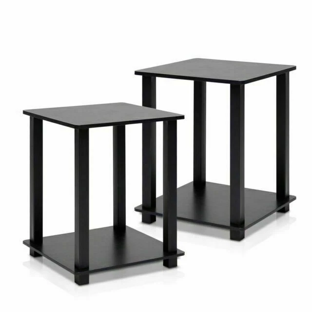 Furinno 12127EXBK Simplistic End Table Espressoblack Set of 2