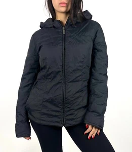 ADD Black Puffer Full Zip Goose Down Hooded Outdoor Jacket Gr. IT 46 / USA 8 / L - Bild 1 von 18