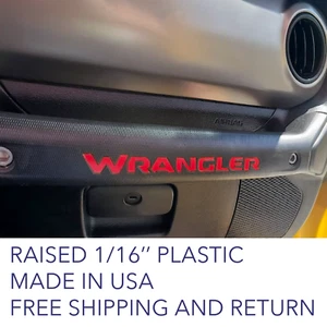 GLOVE BOX INSERT RED FOR WRANGLER 2018 - 2025 DASH LETTERS NOT VINYL - Picture 1 of 7