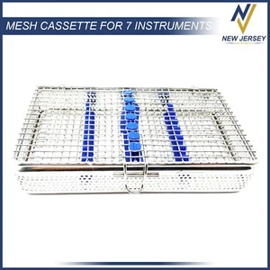 Dental Mesh Instruments Cassette Sterilization Tray Rack For Holding 7Pcs Scaler - Picture 1 of 2