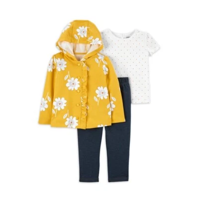 Chaqueta Carter's Child of Mine Niña Pequeña Cremallera Frontal, Top Manga Corta y Leggings Foto 1 de 4