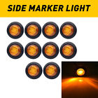 10Pcs Led Clearance Light Side Amber Marker Indicators Trailer Truck Rv Lamp 12V