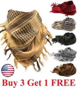 "Bufandas bufandas tácticas militares para hombre Shemagh árabe Keffiyeh 38"" x 38" - Imagen 1 de 15