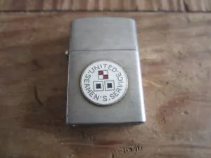 UNITED SEAMAN'S SERVICE Cigarette Lighter RARE old military ship battleship boat - Picture 1 of 4