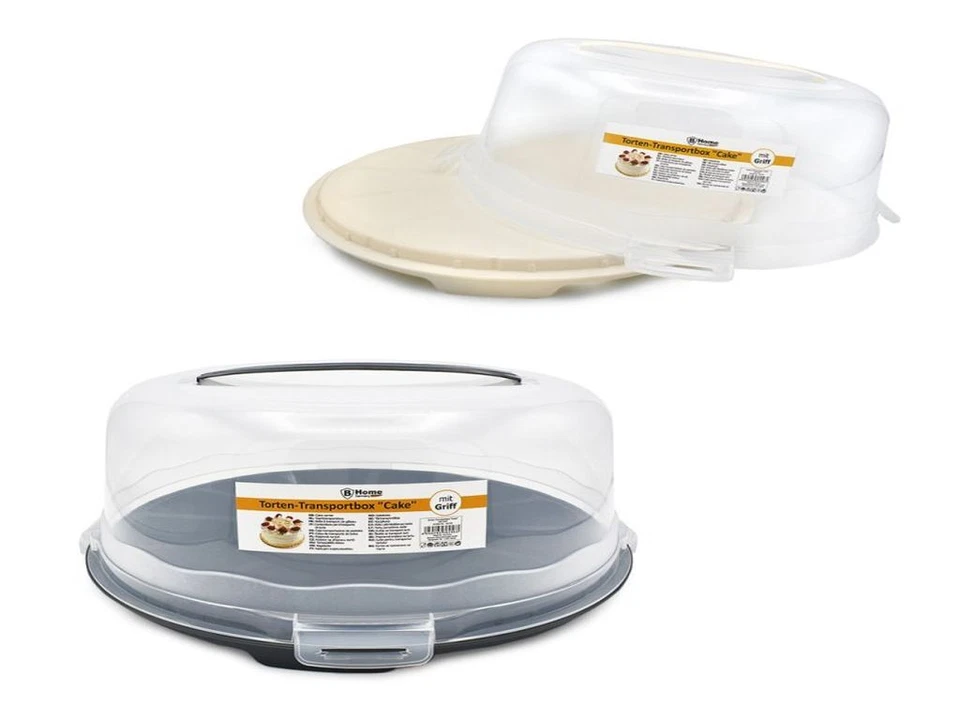 Kuchen Transportbox Kuchenbehälter Tortenhaube Rund mit Tragegriff - Bild 1 von 4