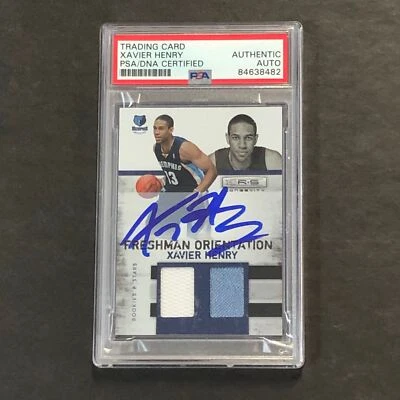 2010-11 Panini Rookies and Stars Freshman Orientation #12 Patch XAVIER HENRY Sig - Image 1 of 2