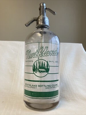 Botella de refresco Seltzer de colección Northland embotellado Green Bay Wisconsin Cabin Woods Foto 1 de 4