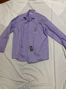 Vanheusen Regular Fit Dress Shirt Soft Lilac Size 16 1/2 34-35 Néw With Tags - Picture 1 of 7