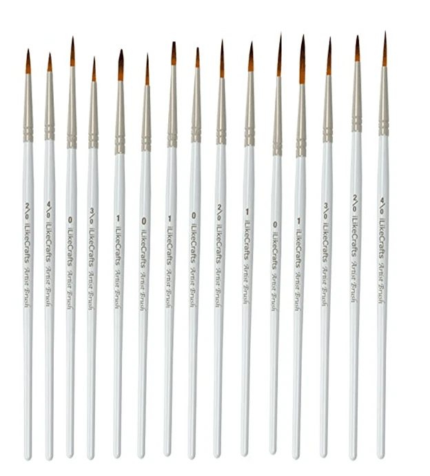 15 x Fine Detail ARTIST PAINT BRUSH SET Acrylic Watercolour Miniature Modelling - Image 1 of 4