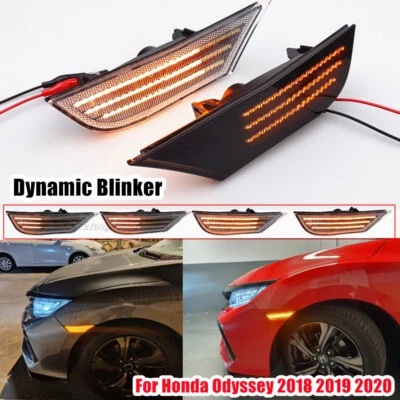 2 piezas para Honda Odyssey 2018 2019 2020 2021-2022 LED Dynamic Side Marker Light Foto 1 de 4